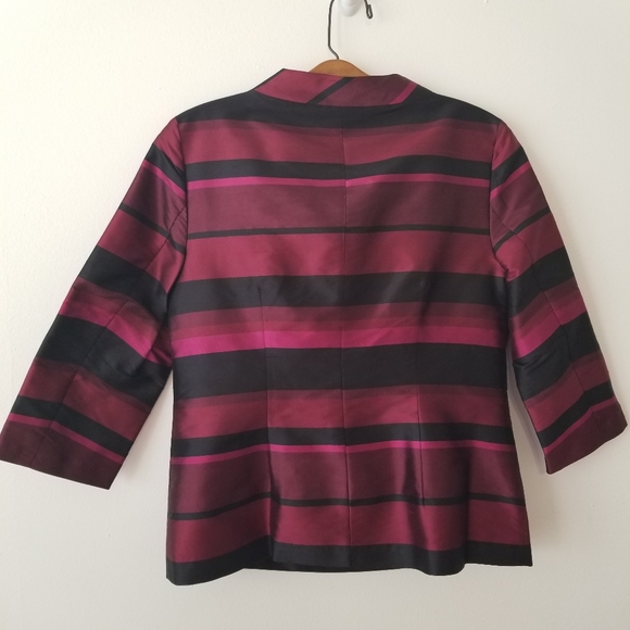 Talbots Striped Duponi Silk Top Size 4 - Picture 6 of 11